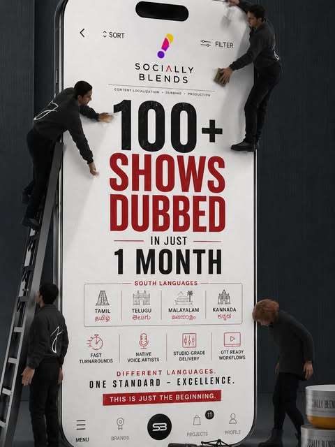 Instagram post: 100+ shows dubbed in just 1 month in South Indian languages